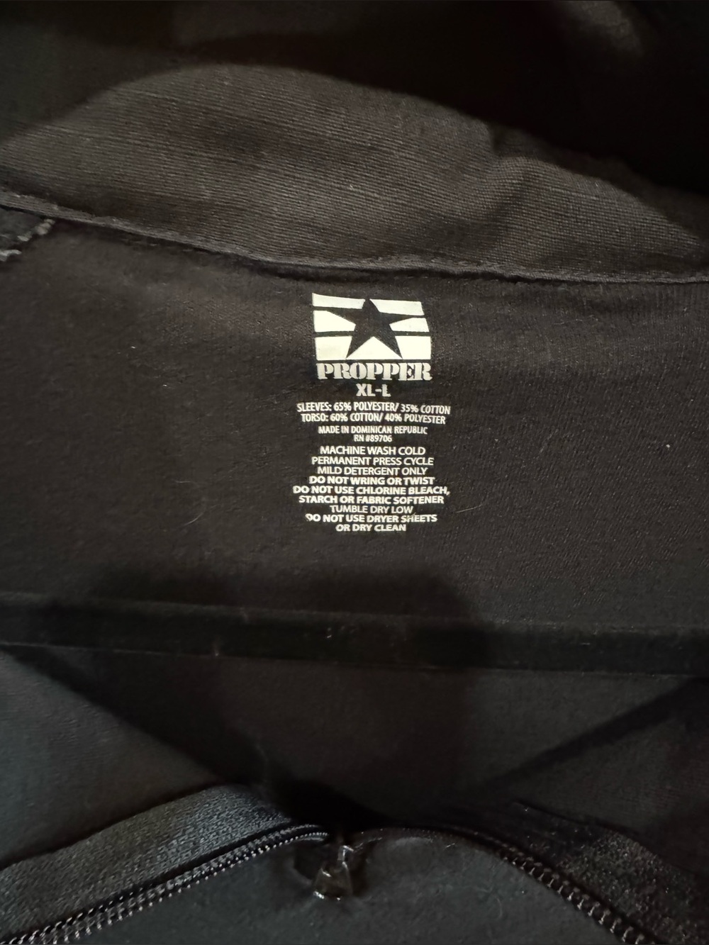 Propper Men's Black Tactical Quarter-Zip Shirt - Picture 2 of 9